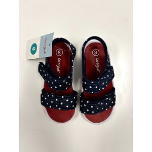 Cat & Jack Toddler Girls' Navy Blue with Stars Tate Ankle Strap Sandals